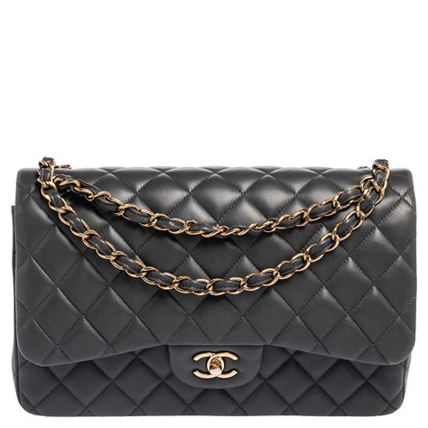 chanel classic grey|Chanel grey handbag.